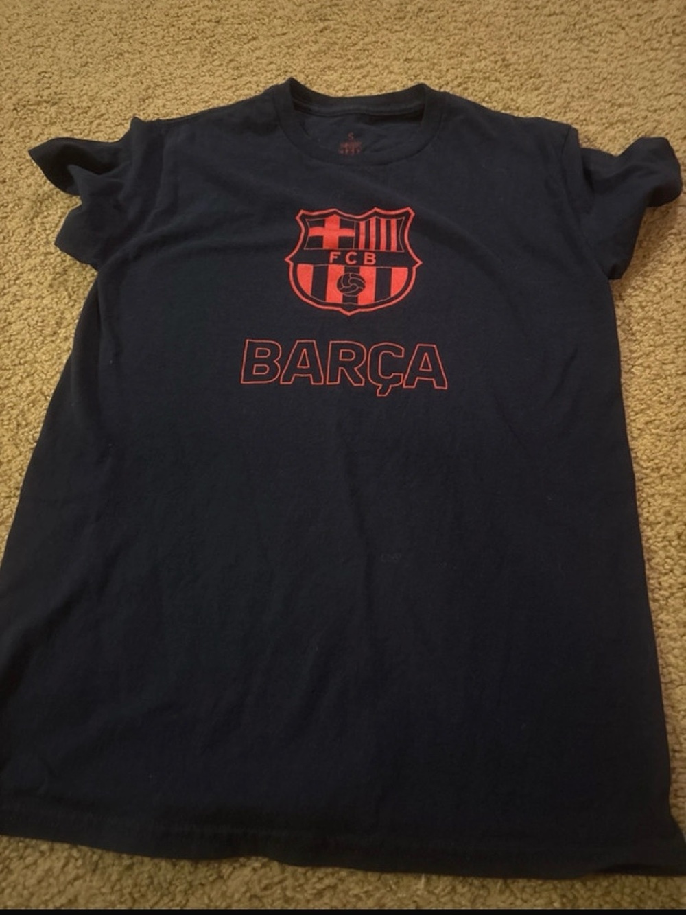 Barça Crest Short Sleeve Tee - Navy Blue